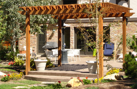 freestanding or wall-mounted Pergola