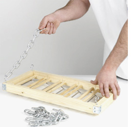 Make a hanging wine rack 