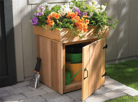 Potted storage cubby 