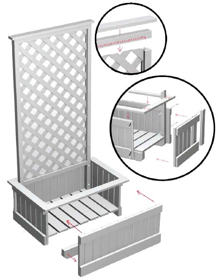 Make a trellis planter box