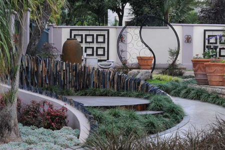 Creating a winter landscape in a garden