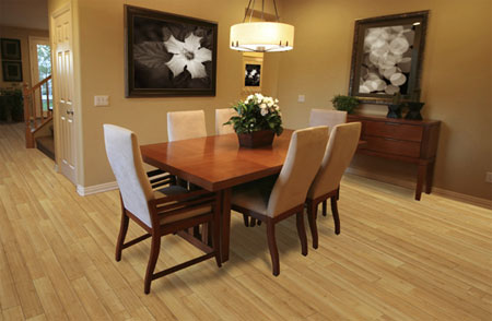 Bamboo flooring for a home