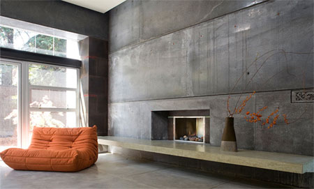 interior home design build with concrete