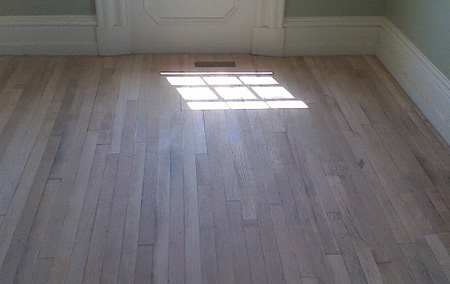 sand and seal a wooden floor