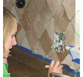 Paint a kitchen backsplash