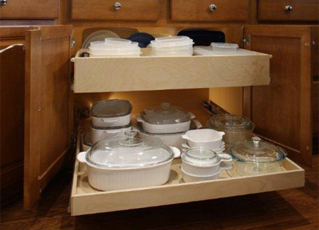 DIY pull-out storage drawers
