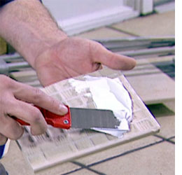 How to remove and replace a broken tile